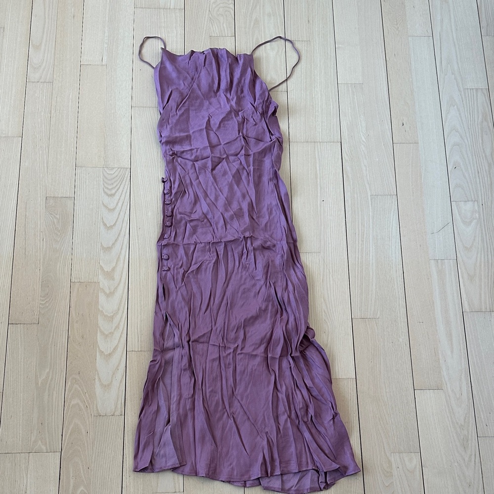 Women’s Slip Dress in Mauve - Sleeveless with Slit
